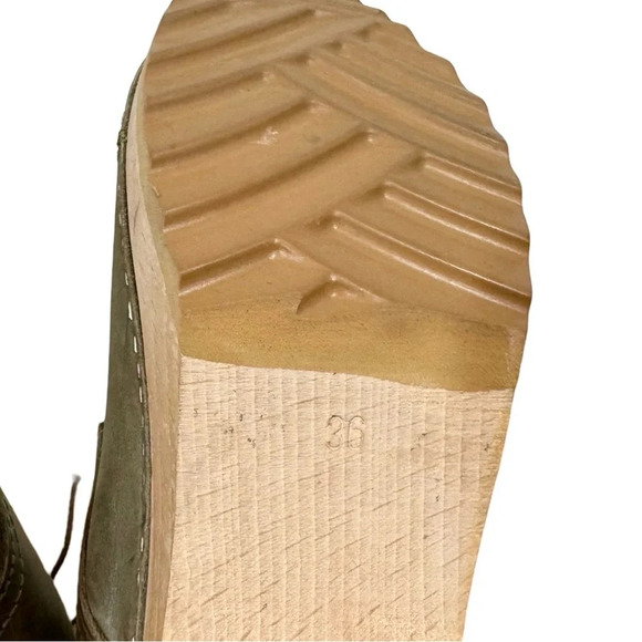 BRYR Phoebe Lace Up Leather Clog Granny Boots Sz:36 - Picture 8 of 9